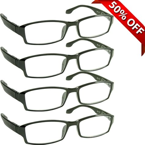 reading glasses 4 50 best 4 pack of readers for men and women 180 day guarantee walmart