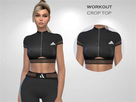 Workout Crop Top Set By Puresim At Tsr Sims 4 Updates