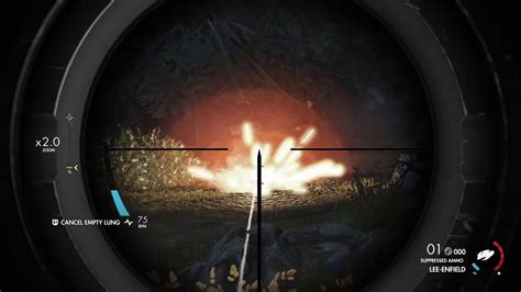 Sniper Elite 4 Lee Enfield Recoil Upgrade 5 Shot Trap Kills