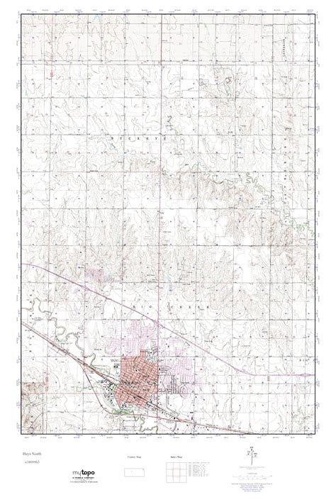 Mytopo Hays North Kansas Usgs Quad Topo Map