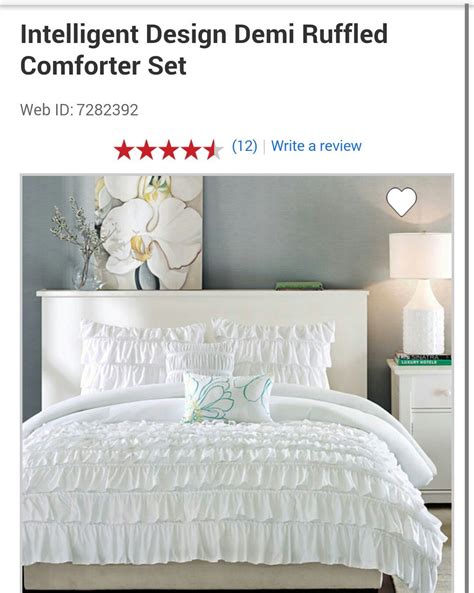 Beautiful Ruffles White Bed Set Comforter Sets Ruffle