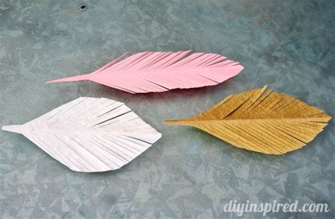 Tips On How To Make Paper Feathers Diy Paper Paper Art Paper Crafts