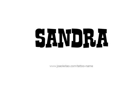 sandra name tattoo designs