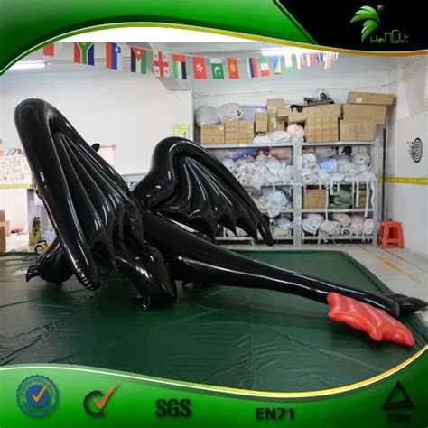 Hongyi Giant Inflatable Toothless Dragon Inflatable Black Dragon With