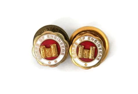 Corp Of Engineers Gold Filled Pin By Lgb Cap Pin Or Insignia Lapel