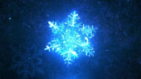 Glowing Snowflake Loop Stock Motion Graphics Motion Array