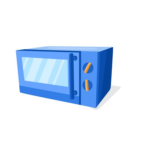 A Cartoon Style Microwave Oven Vector Illustration Of A Kitchen