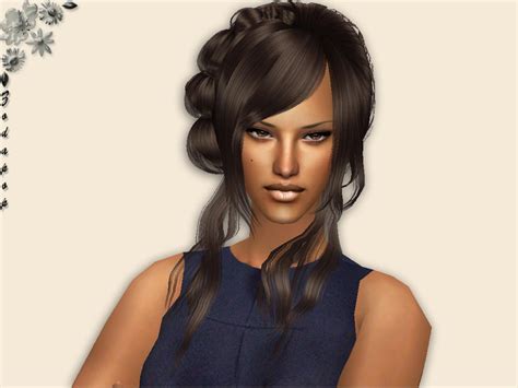 The Sims Resource Hair Set 5 1 Dark Brown