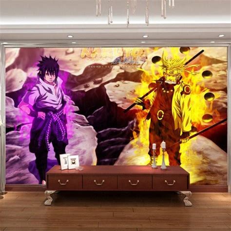 3d Naruto Sasuke Wall Mural Wallpaper