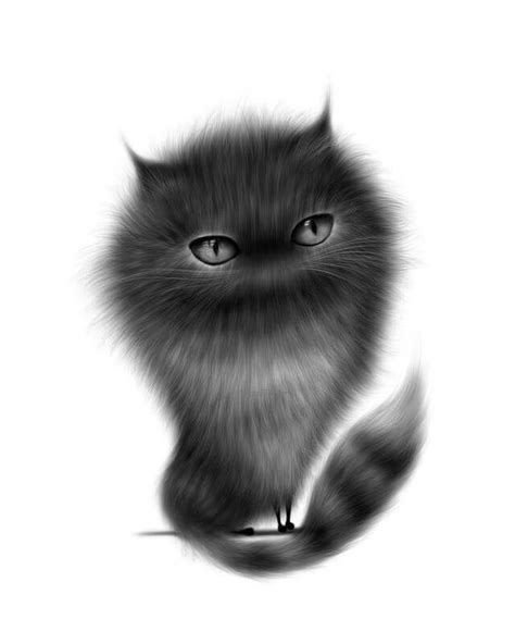 Black Cat Fluffy Animals In Digital Art Creatures Click The Image