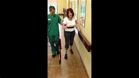 Double Amputee Walking On Prosthetics Day 7 Physical Therapy Diary