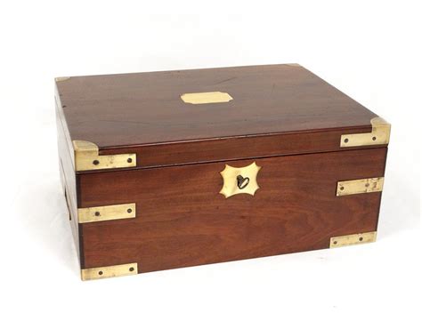 It sounds like a dream job: Box printing officer travel writing desk solid mahogany ...