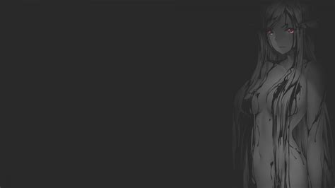 배경 화면 애니메이션 소녀들 삽화 팬 아트 만화 단색화 미니멀리즘 피 어두운 배경 가슴 에치 Quinella 소드 아트 온라인 Sword Art