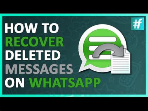 Can i recover whatsapp messages deleted 1 year agao without backup? How To Recover Deleted Messages On Whatsapp - YouTube