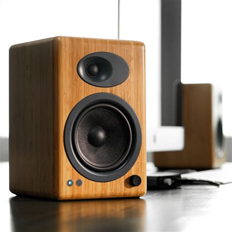 Buy Audioengine 5 Powered Bookshelf Speakers Solid Bamboo Online