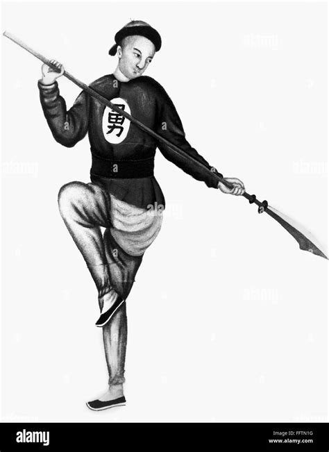 Chinese Soldier C1860 Na Chinese Foot Soldier Armed With A Spear