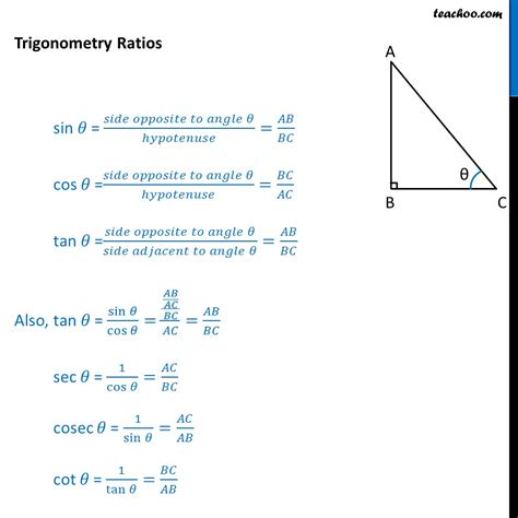 What Are Sin Cos Tan Chapter 8 Class 10 Trignometric Ratios