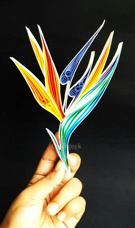 Bird Of Paradise Flower Paper Quilled Botanical Art Quilled Etsy