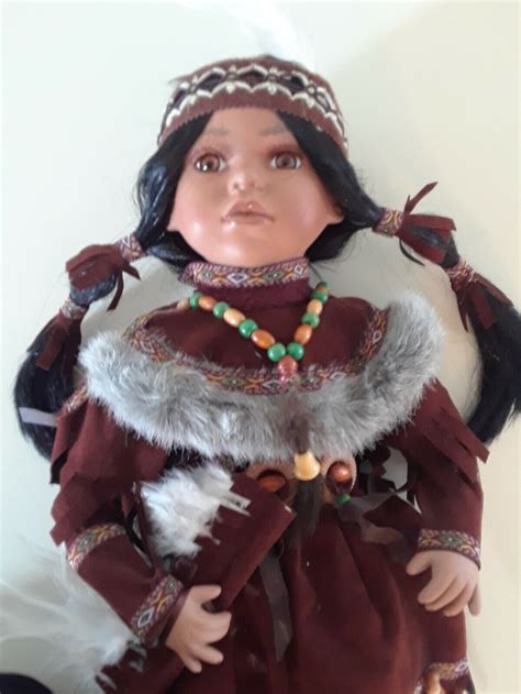 cathay collection 1 of 5000 native american porcelain doll 21 ebay