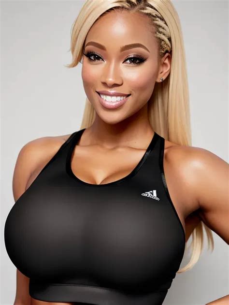 Dopamine Girl A Big Breasted Blonde Haired Black Girl In A Sports Bra