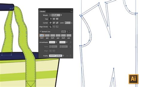 How To Draw Stitching Seam Allowance In Illustrator Accurately