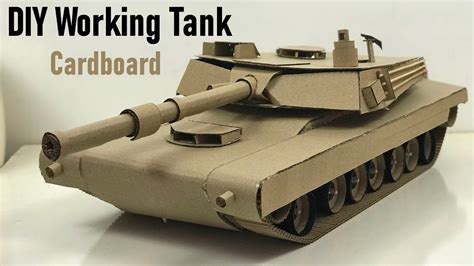 M1a2 Working Tank Model Out Of Cardboard Battle Tank Model M1a2