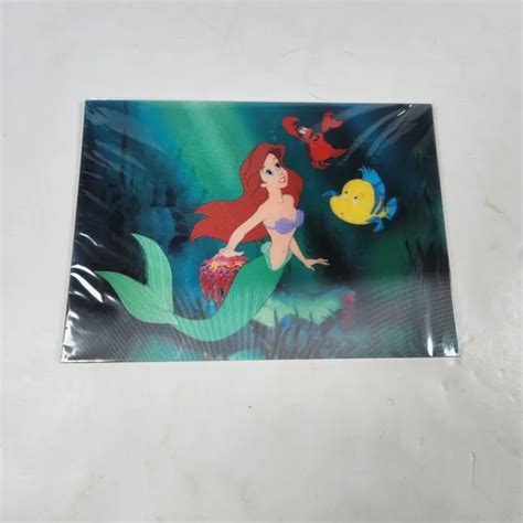disney s the little mermaid lenticular 3d card with cardboard stand nip 8 00 picclick