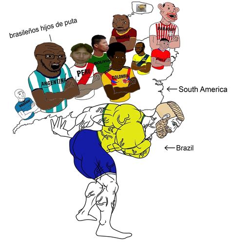 Brazil Singlehandedly Carrying South America Come To Brazil Wojak Comics Know Your Meme