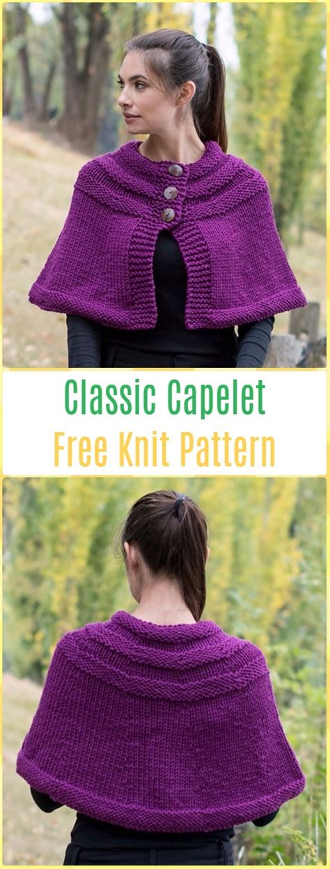 Knit Women Capes And Poncho Free Patterns Instructions