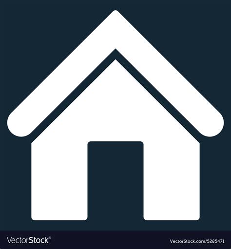 Home Flat White Color Icon Royalty Free Vector Image