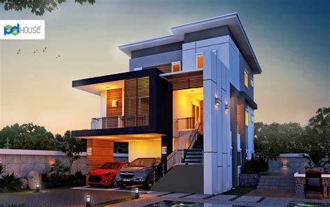 Modern House Plans 11x205 With 4 Bedrooms Small House Design Plan