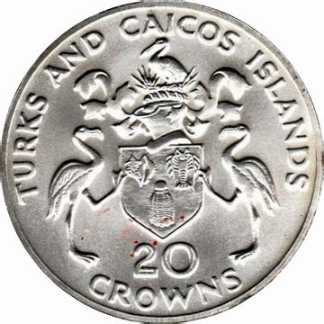 20 Crowns Elizabeth II Winston Churchill Turks And Caicos Islands