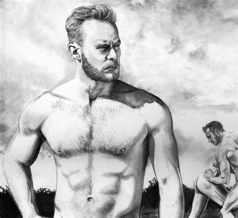 Six Male Nude Queer German Etching Giclee Art Print Gay Drawing Print Erotic Art Homoerotic Art