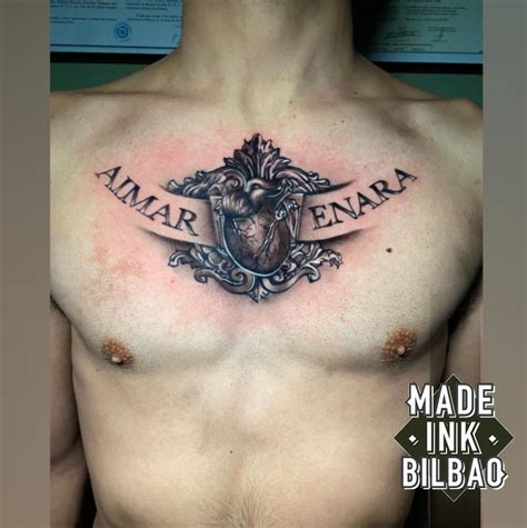 Tatuaje Pecho Corazón Y Nombres Made Ink Bilbao