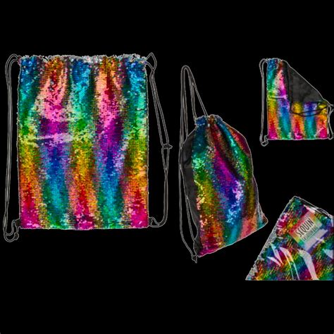 rainbow sequin drawstring bag 25 off glowtopia