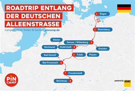 deutsche alleenstraße route etappen geheimtipps karte