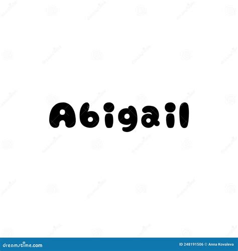 Abigail Womans Name Typescript Handwritten Lettering Calligraphy Text