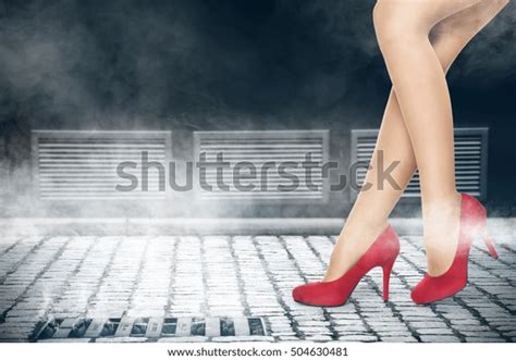 Woman Legs Red Heels Stock Photo 504630481 Shutterstock