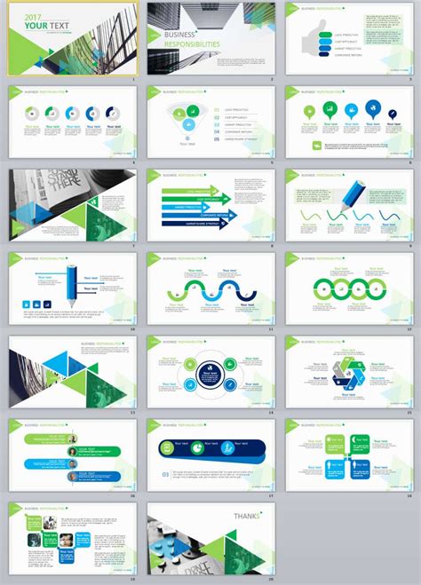 20 Green Report Powerpoint Presentation Template Powerpoint