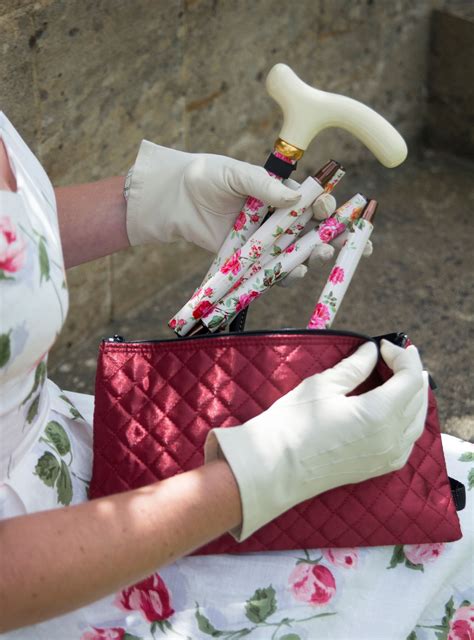 Elegant and comfortable handle shapes, expertly chosen colours and patterns, and our. Fashionable walking sticks. Rose print handbag-size ...