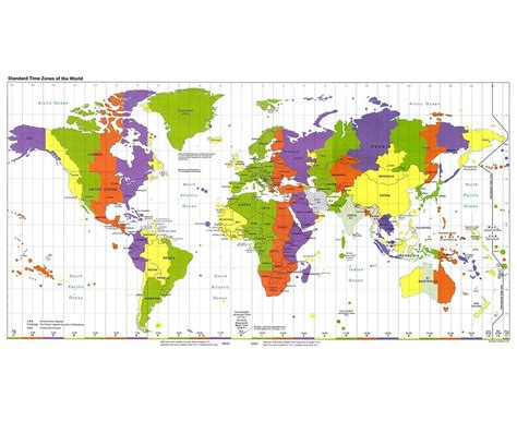 mapas de zonas horarias del mundo colección de mapas de las zonas horarias mundiales mundo