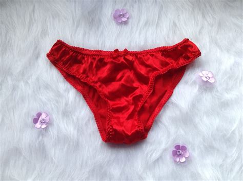 Red Silk Panties Valentines T Etsy Uk