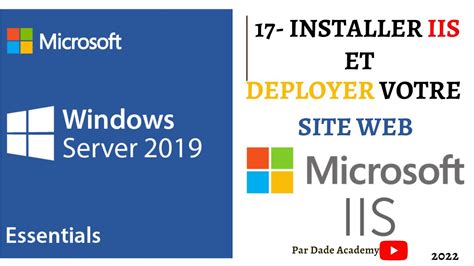 19 Formation Complète Windows Server 2019 Installer Iis Et Deployer