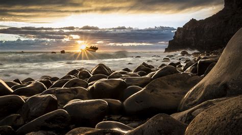 Sunrise On The Seashore In New Zealand Image Free Stock Photo