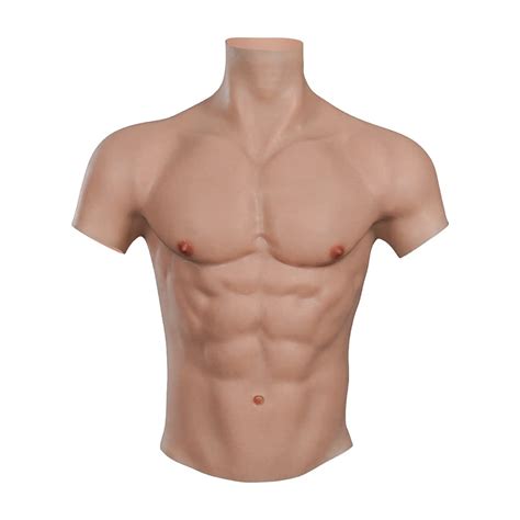 Buy Kumiho Realistic Muscle Silicone Suit Man Half Body Fake Chest Cosplay Transgender