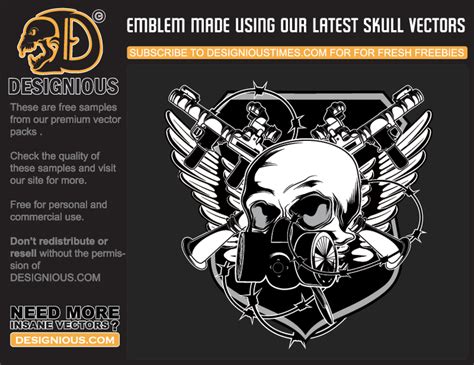 Vector Skull Emblem Vector Download