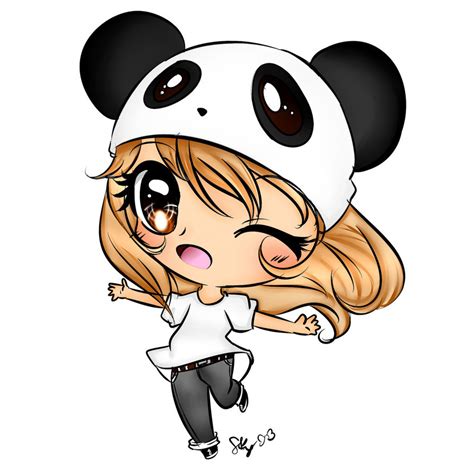 Chibi Panda Lover Girl By Mia1860 On Deviantart