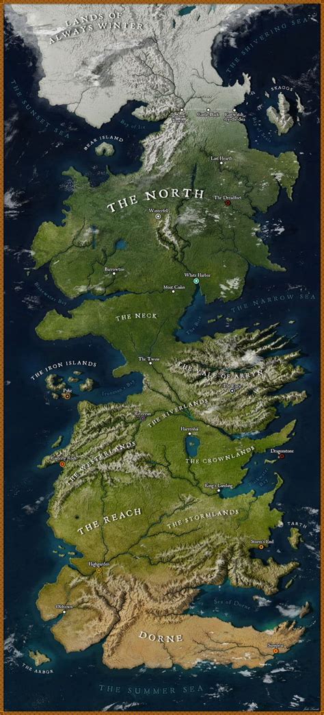 Someone Created A High Resolution Map Of Westeros That Looks Incredible Game Of Thrones