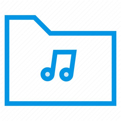 Audio File Folder Gallery Library Media Music Icon