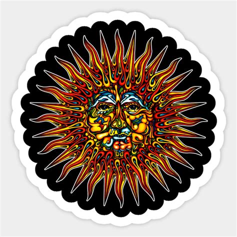 Psychedelic Sun Psychedelic Sun Sticker Teepublic